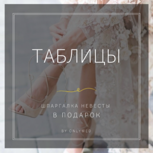 Таблицы для подготовки к свадьбе